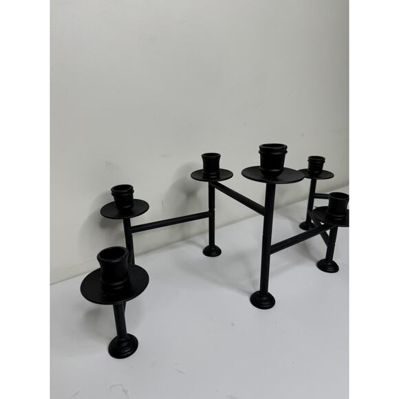 Vintage Articulating Metal 7 Candle Holder, Table Centerpiece Candelabra - Picture 5 of 8
